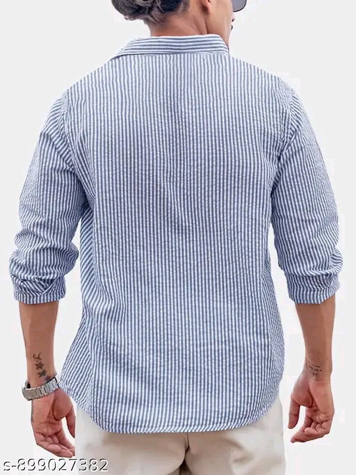 EYEBLOGER full sleeve striped shirt for men